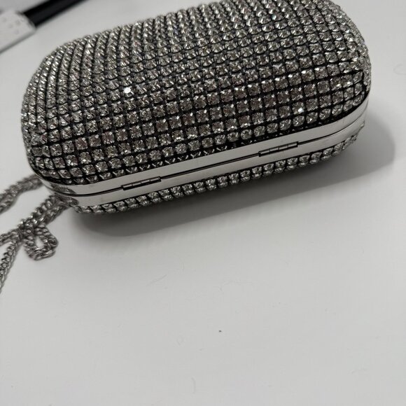 Self-Portrait Crystal Embellished Clutch With Bow Detail - Picture 8 of 13